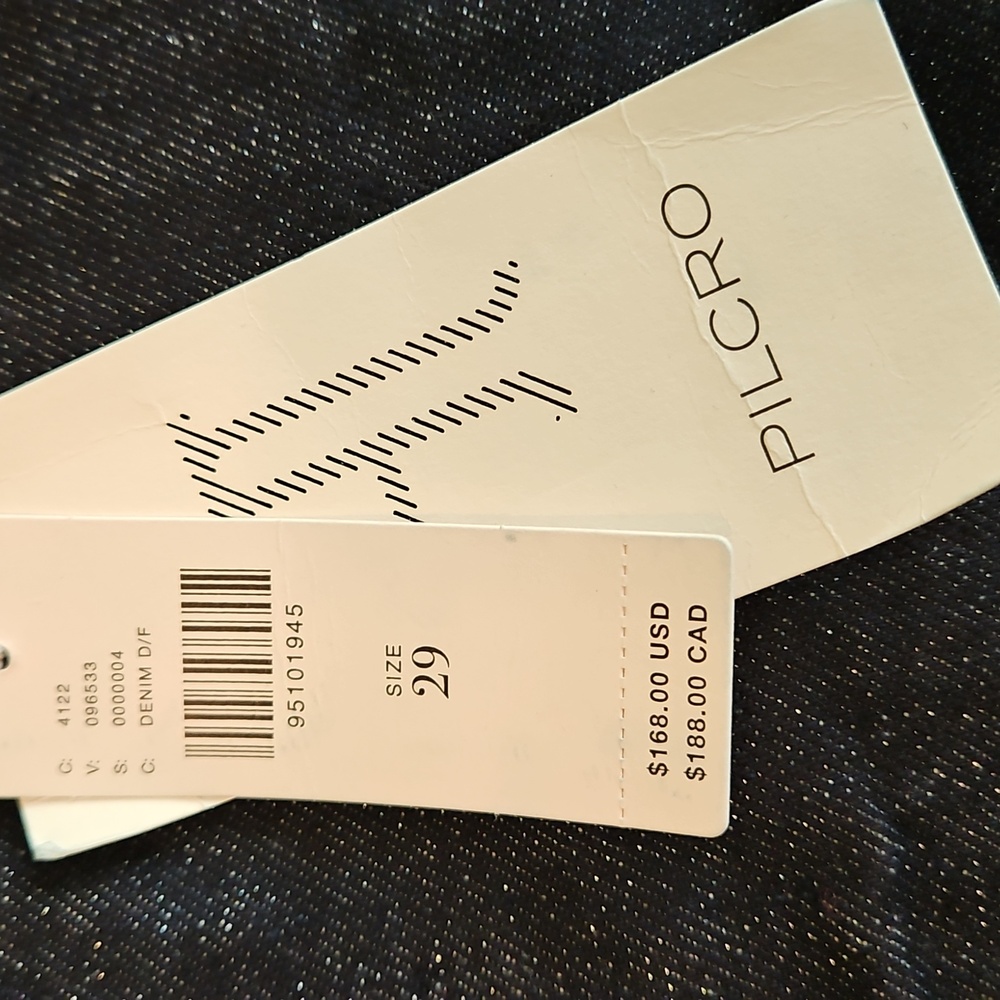 Anthropologie Adi Mid-Rise Frayed Relaxed Flare Pants by Pilcro: Sparkle Edition - Picture 6 of 8